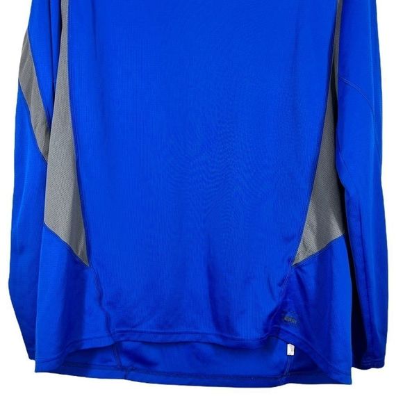 REI Mens Sz L Long Sleeve Blue Gray Athletic Shirt Stretchy Base Layer - Picture 2 of 7